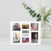 パパあなたは素晴らしキッズフォトコラージュ父の日 ポストカード (スタンド正面)