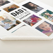 パパあなたは素晴らし家族コラージュ子供の娘 シェルパブランケット (3/4)