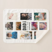 パパあなたは素晴らし家族コラージュ子供の娘 シェルパブランケット (正面(横))