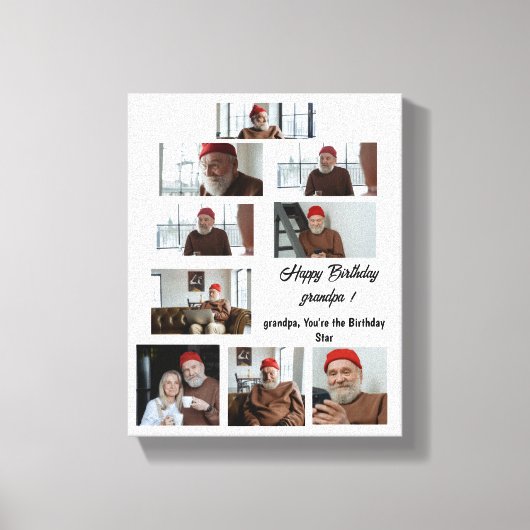 パパあなたは誕生日凡例 キャンバスプリント (正面)