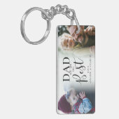 'パパ'あなた最高のは2 Photo Collage キーホルダー (正面左)
