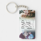 'パパ'あなた最高のは2 Photo Collage キーホルダー (正面)