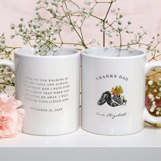 パパありがとう | 私の側を歩いて ウォーターカラーシューズ コーヒーマグカップ