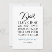 パパおお気に入りの父さんの日札 カード (正面)