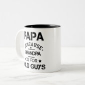 パパおじいちゃんはオヤジの父の日Gのためだから ツートーンマグカップ (正面左)