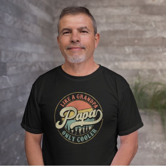 パパおじいちゃん専用クールヴィンテージレトロパパ Tシャツ