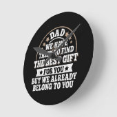 パパおもしろいことわざグラフィックヴィンテージパパファーザー ラウンド壁時計 (傾斜)