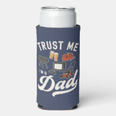 パパおもしろいのジョークのギフト父親の日の男性の皮肉 スリム缶クーラー (Seltzer正面)
