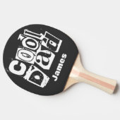 パパおもしろいの白黒タイポグラフィ 卓球ラケット (横)