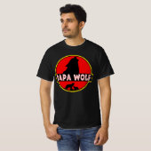 パパおもしろいウルフ父の日贈り物 Tシャツ (正面フル)