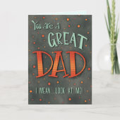 パパおもしろいカードかわいい父の日の感光カード カード (正面)