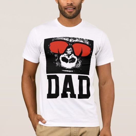 パパおもしろいゴリラTシャツ Tシャツ (正面)