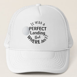 パパおもしろいゴルフユーモアブモダンラはっきりしたックタイポグラフィ キャップ