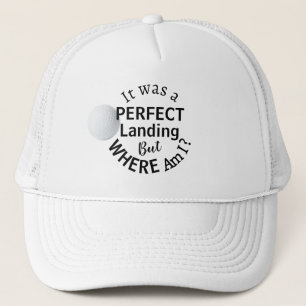 パパおもしろいゴルフユーモアブモダンラはっきりしたックタイポグラフィ キャップ