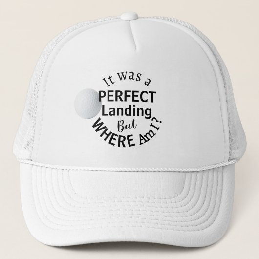 パパおもしろいゴルフユーモアブモダンラはっきりしたックタイポグラフィ キャップ (正面)