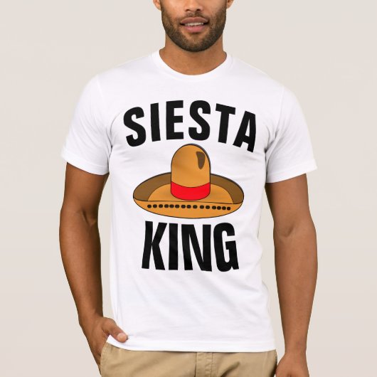 パパおもしろいシエスタ(昼寝)キングTシャツ Tシャツ (正面)