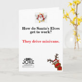 パパおもしろいジョーククリスマスカード カード (黄色い花)