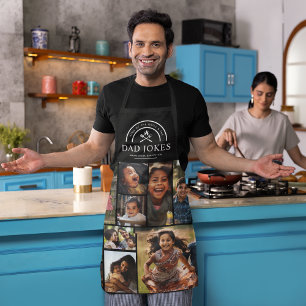 パパおもしろいジョークグリルマスター   写パーソナライズされた真 エプロン