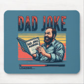 パパおもしろいジョークレトロユーモアヴィンテージ美学 マウスパッド (正面)