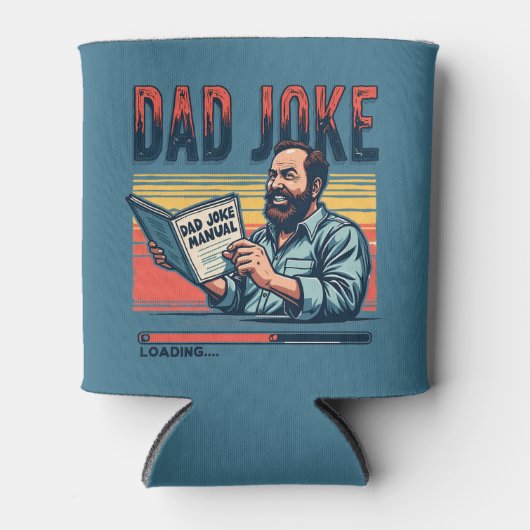 パパおもしろいジョークレトロユーモアヴィンテージ美学 缶クーラー (正面)