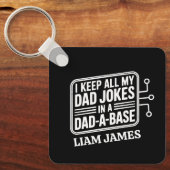 パパおもしろいジョーク父のパパの日贈り物 キーホルダー (正面)
