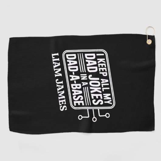 パパおもしろいジョーク父のパパの日贈り物 ゴルフタオル (横)