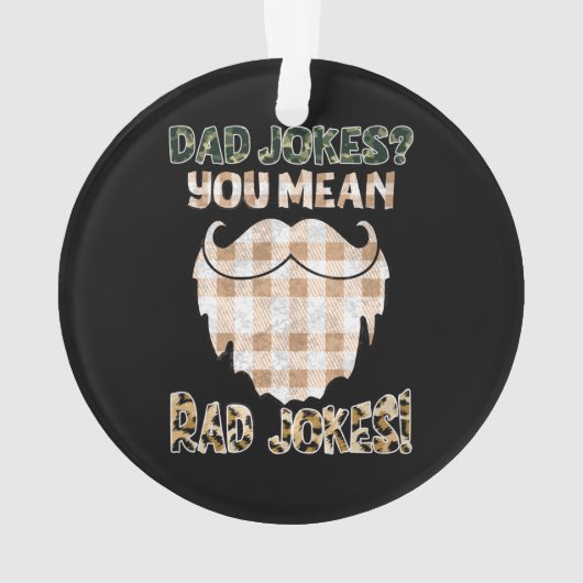 パパおもしろいジョーク |父の日 |素晴らしいジョーク オーナメント (裏面)