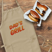 パパおもしろいズグリルバックヤードBBQパーティーメンズエプロン スタンダードエプロン