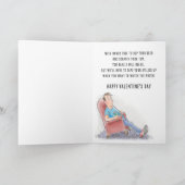 パパおもしろいテレビスポーツファンバレンタインカード カード (内部)