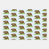 パパおもしろいベア包装紙 ラッピングペーパーシート (正面2)