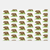 パパおもしろいベア包装紙 ラッピングペーパーシート (正面)