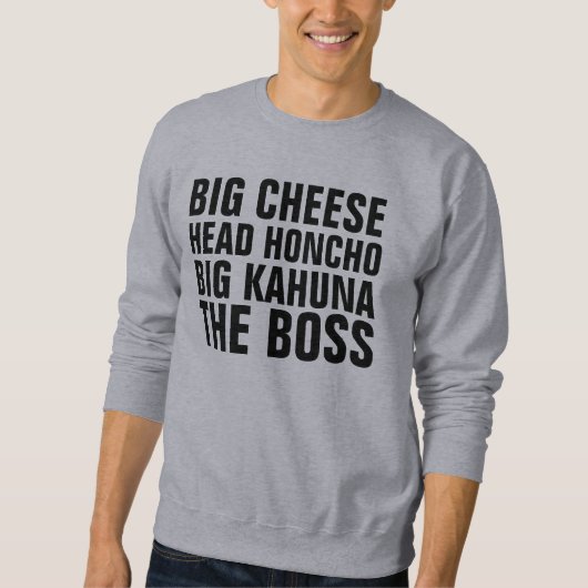 パパおもしろいボスTシャツ スウェットシャツ (正面)