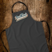 パパおもしろいボドファーザー姿レトロタイポグラフィ エプロン