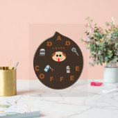 パパおもしろいモンスターがコーヒーを愛 アクリルサイン (ウェディング)