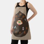 パパおもしろいモンスターがコーヒーを愛 エプロン (インサイチュ)