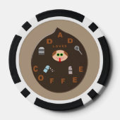 パパおもしろいモンスターがコーヒーを愛 ポーカーチップ (裏面)