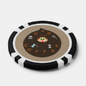 パパおもしろいモンスターがコーヒーを愛 ポーカーチップ (シングル)