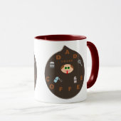 パパおもしろいモンスターがコーヒーマグを愛 マグカップ (正面右)