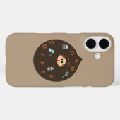 パパおもしろいモンスターがコーヒーiPhoneケースを愛 Case-Mate iPhoneケース (裏面 (横))