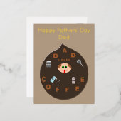 パパおもしろいモンスターラブコーヒーファーザーズカスタムデイ 箔シーズンポストカード (正面/裏面)