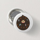 パパおもしろいモンスターラブコーヒーボタン 缶バッジ (正面&裏面)
