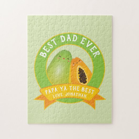 パパおもしろいヤ可愛いパパ最高のヤパンプンパパ ジグソーパズル (縦)