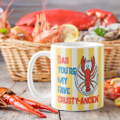 パパおもしろいロブスター甲殻類アマルフィイエローストライプ コーヒーマグカップ