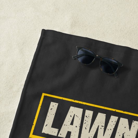 パパおもしろいローンモーワーファーザー誕生日ギャグギフト ビーチタオル (インサイチュ)