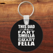 パパおもしろい匂いギフトパパ手段Fel頭が切れる キーホルダー (正面)