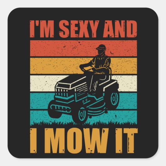 パパおもしろい地紙の父の日の贈り物 スクエアシール (正面)