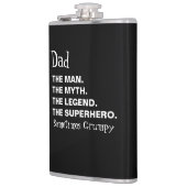 パパおもしろい引用文白黒ファーズデイ フラスク (左)