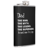 パパおもしろい引用文白黒ファーズデイ フラスク (右)