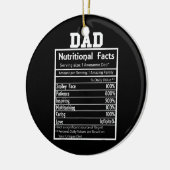 パパおもしろい栄養事実驚くべきダ素晴らしディ セラミックオーナメント (左)