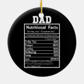 パパおもしろい栄養事実驚くべきダ素晴らしディ セラミックオーナメント (裏面)